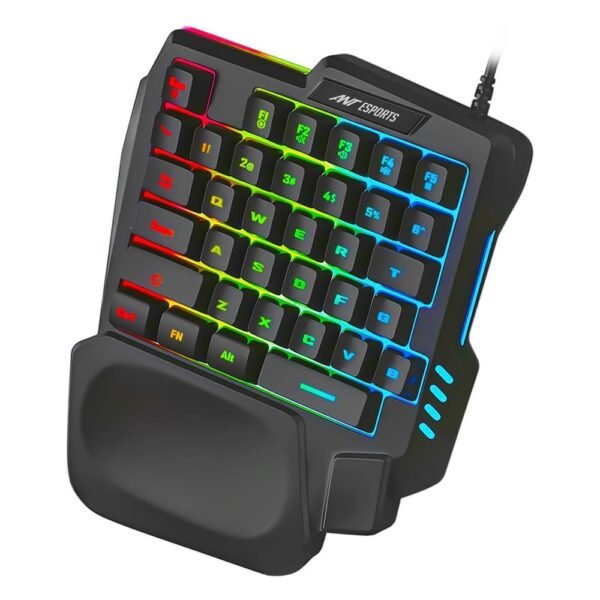 ANT ESPORTS MK1001 One Handed RGB Membrane Gaming Keyboard (Black) (Membrane Keyboard) (MK1001)