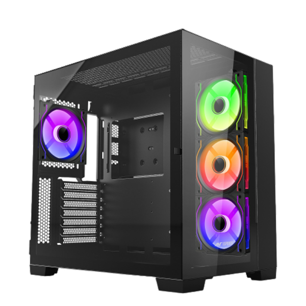 ANT ESPORTS Crystal XL ARGB ATX Mid Tower Cabinet (Black)