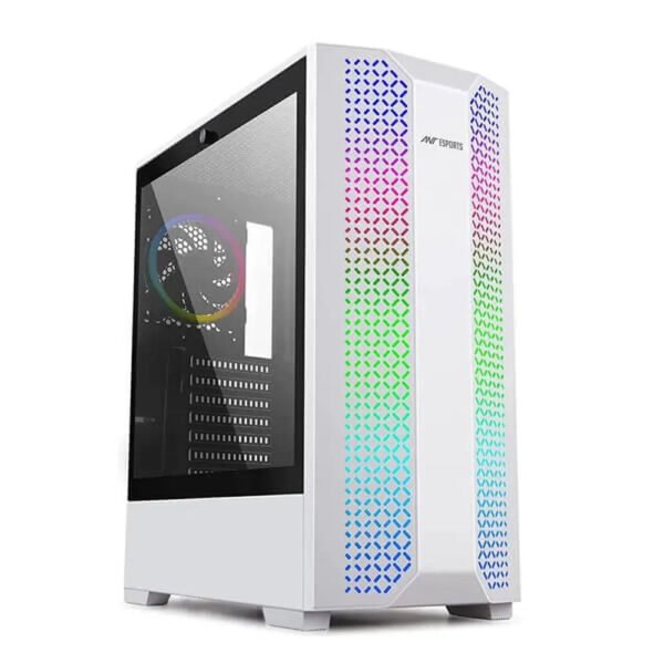 ANT ESPORTS ICE-280TG RGB ATX Mid Tower Cabinet (White)