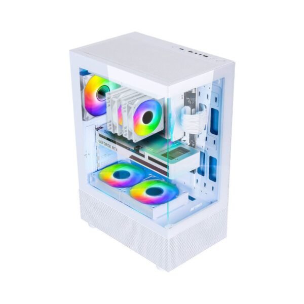 ANT ESPORTS Crystal X2 ARGB ATX Mid Tower Cabinet (White)