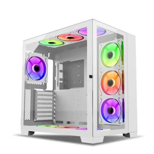 ANT ESPORTS Crystal XL ARGB ATX Mid Tower Cabinet (White)