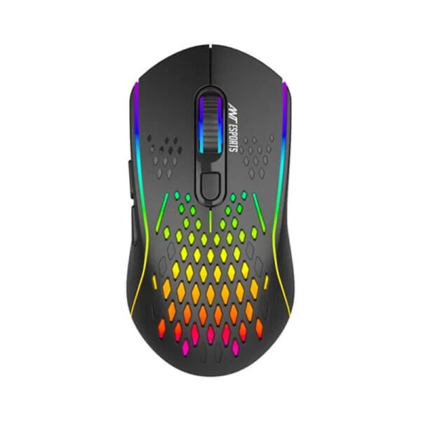 ANT ESPORTS GM700 Wireless Ambidextrous RGB Gaming Mouse ( GM700-RGB-BLACK ) ( 4800DPI / 6 Macro Buttons ) ( Black )