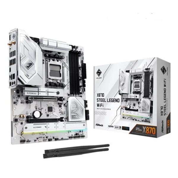 ASROCK X870 Steel Legend Wifi DDR5 AMD Motherboard ( White )